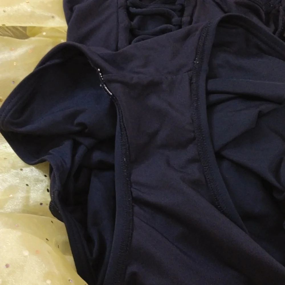 Michael Kors Woman's Black Criss Cross Cut out Swim Suit. No Bra Pads.EUC - Picture 8 of 10